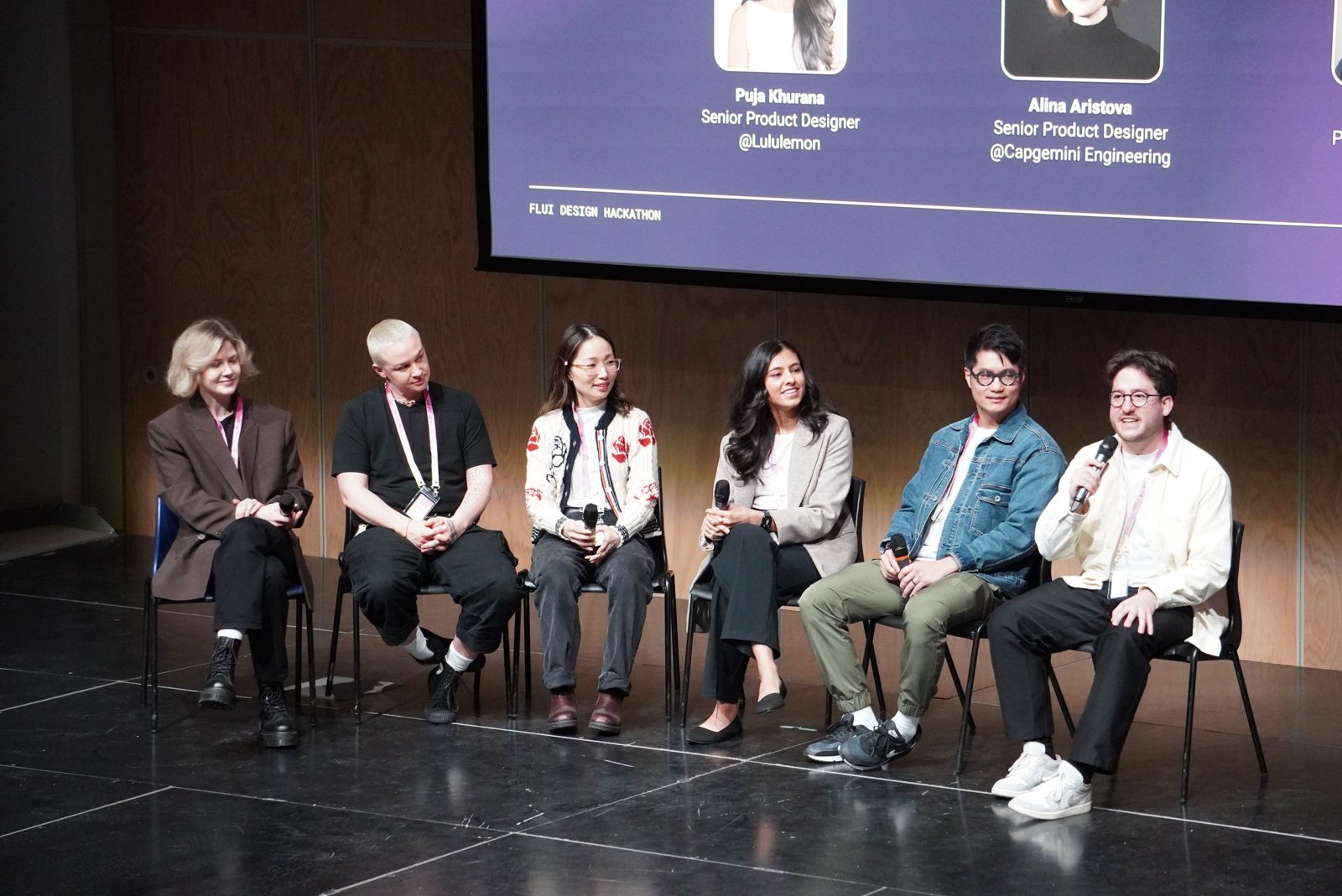 Carlos on a panel at the FLUI Design Hackathon